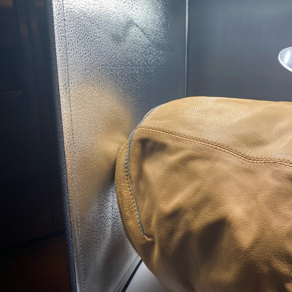 638 Gianni Bini Western HUGE leather bag w brass hdw travel bag - Picture 9 of 15